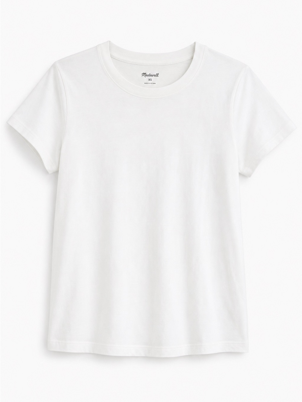 Madewell Perfect Crewneck Tee white Capsule Basic Minimalist Size XS